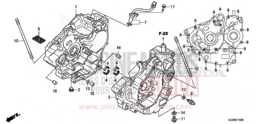 CARTER MOTEUR CRF250RLAH de 2017